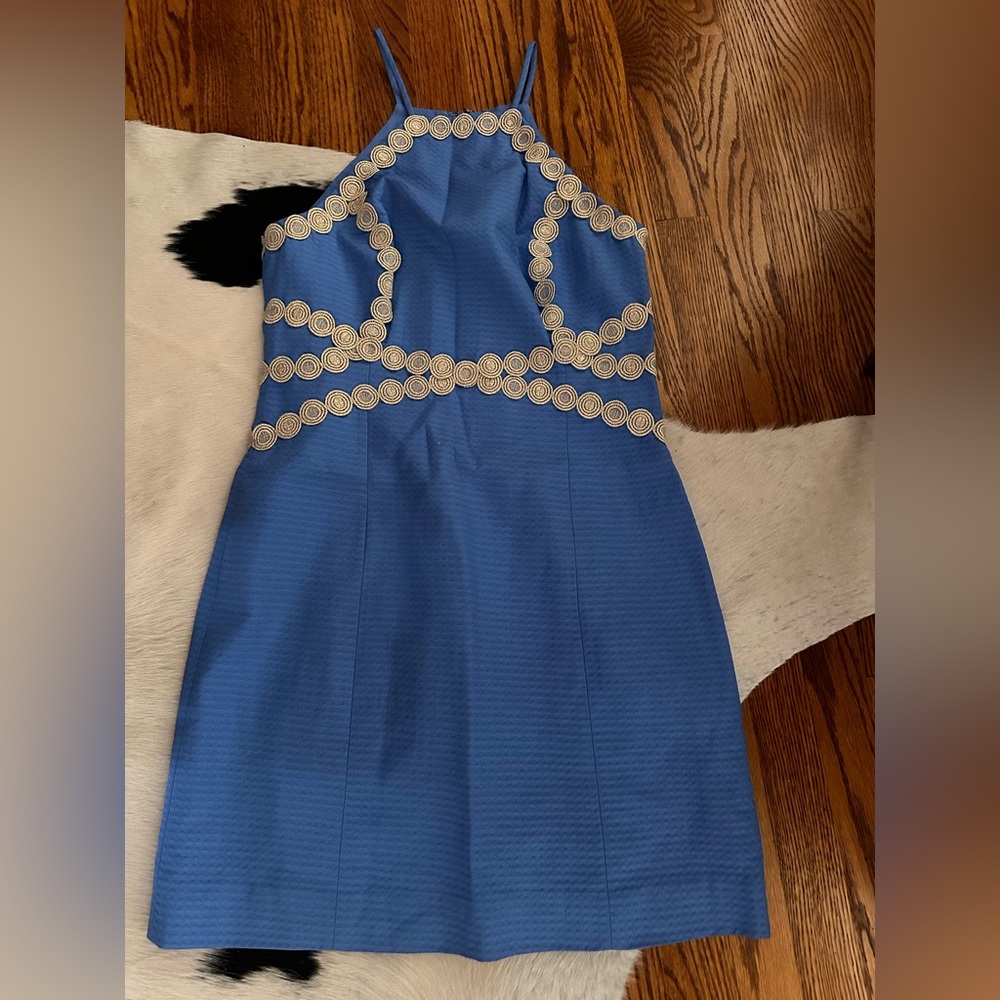 Lilly Pulitzer Blue Halter Sundress Cocktail Mini